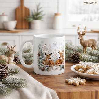 Tasse de café saisonnière Cerf des Bois dans la ne