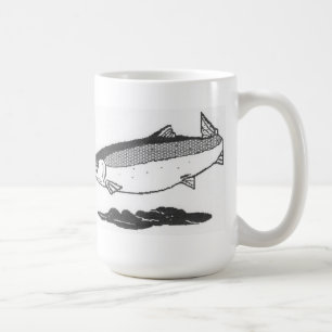 Tasse de café saumonée de rivière