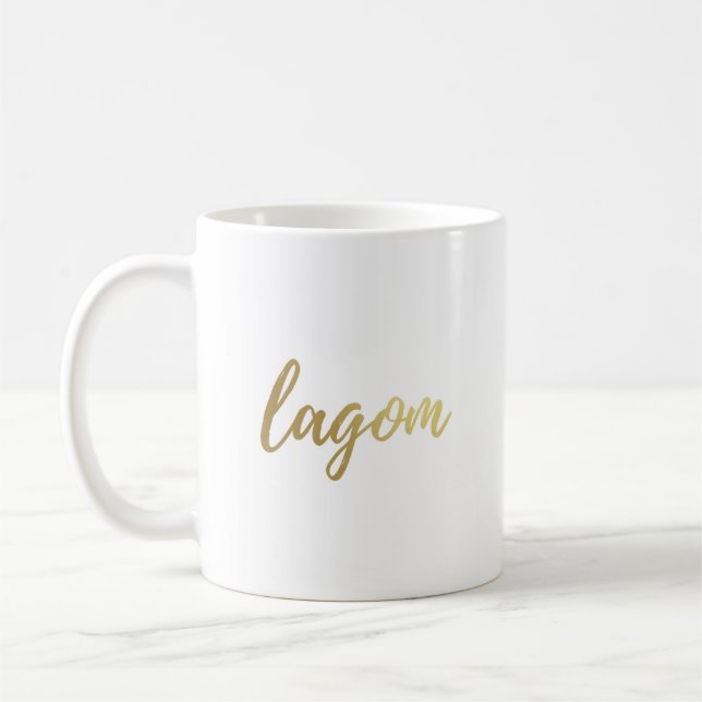 Tasse de café scandinave de feuille d'or de Lagom (Gauche)