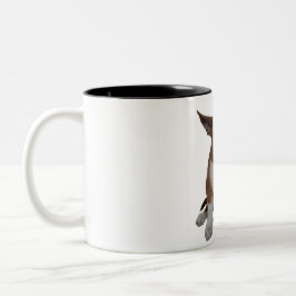 Tasse de café somnolente de chiot de bull-terrier