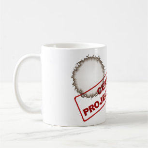 Tasse de café souillée certifiée de chef de pro