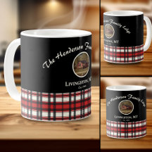Tasse de café souvenir de photo de famille à carre