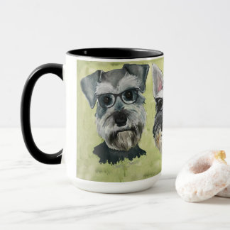 Tasse de café super en verre de Schnauzer