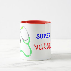 Tasse de café superbe d'infirmière de stéthosco