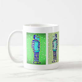 Tasse de café triste de robot