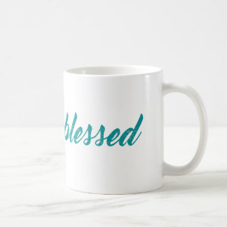 Tasse de café turquoise bénie de motif de flèche