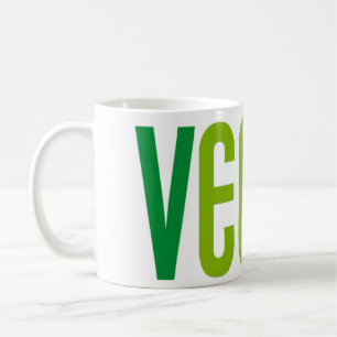 Tasse de café végétalienne verte