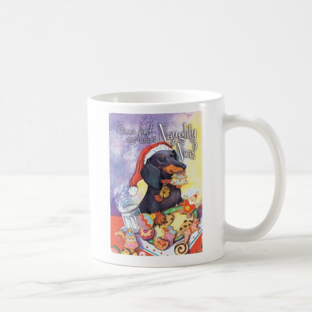 Tasse de café vilaine de Père Noël Doxie (Droite)
