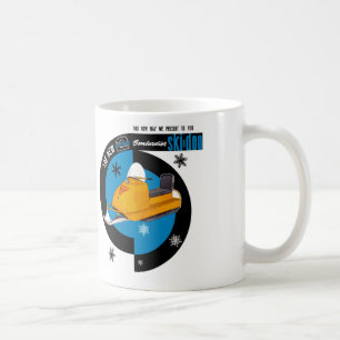 Tasse de café vintage de Snowmobile de Skidoo