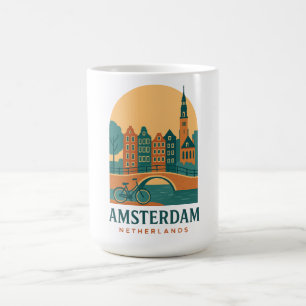 Tasse de café vintage voyage Amsterdam Pays-Bas