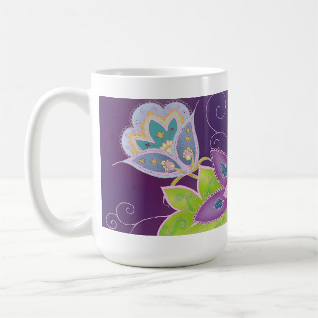 Tasse de café violette de tulipe (Gauche)