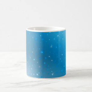 Tasse de café violette et argentée bleue