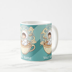 Tasse de café Votre nom Chat Cadeau pour les lecte