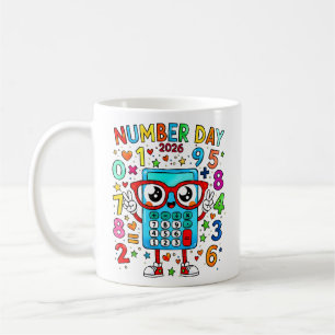 Tasse de calculatrice de maths mignonne Jour Numér