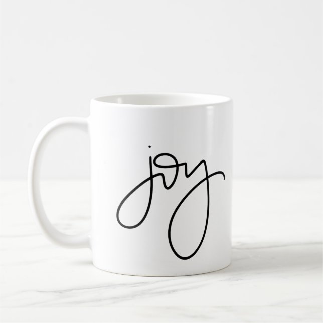 Tasse de calligraphie de joie (Gauche)