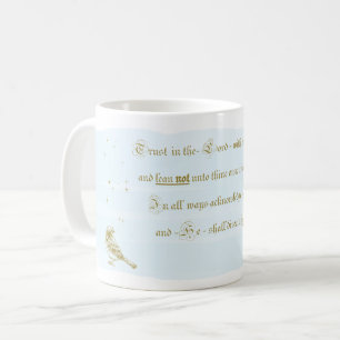 Tasse de calligraphie Proverbes Confiance au Seign
