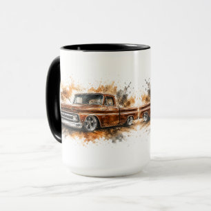 Tasse de camion rod Street Vintage aquarelle