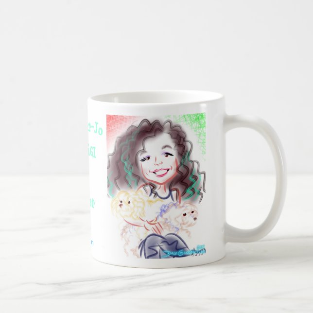 Tasse de caricature de Jennifer-Jo's (Droite)