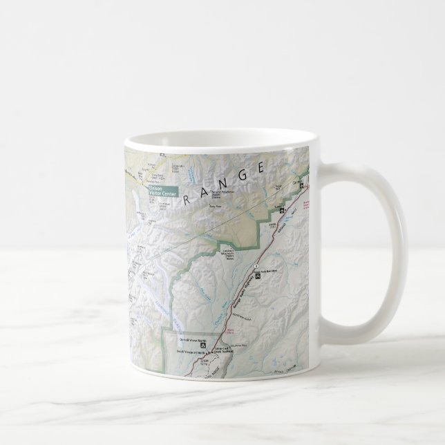 Tasse de carte de Denali (Alaska) (Droite)