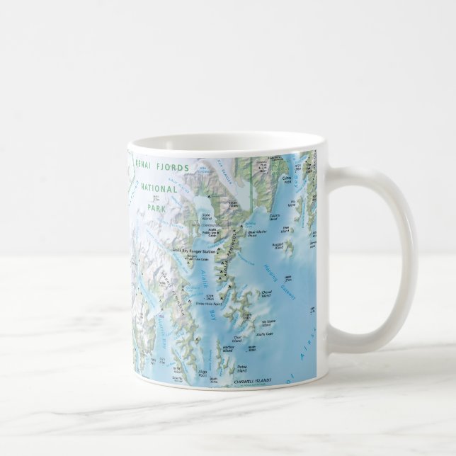 Tasse de carte de fjords de Kenai (Droite)