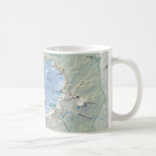 Tasse de carte de lac crater