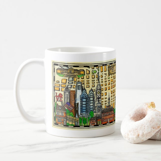 Tasse de carte de Philadelphie (Avec donut)