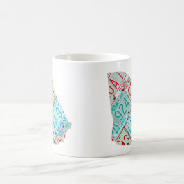 Tasse de carte de plaque minéralogique de la