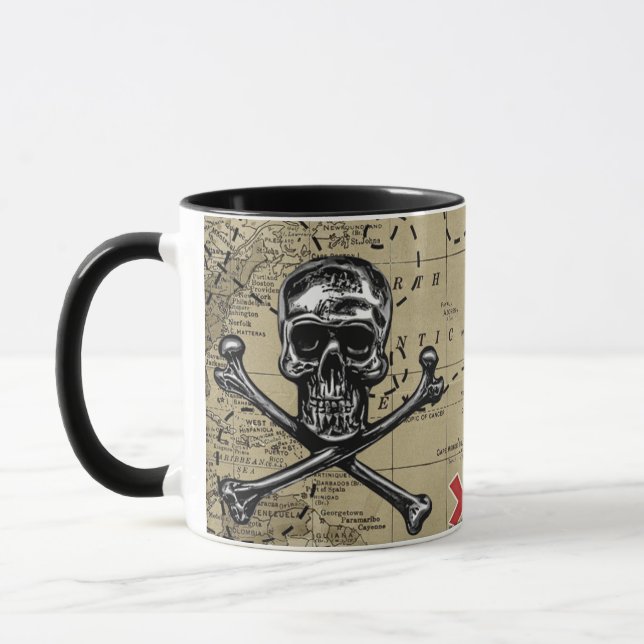 Tasse de carte de trésor de pirate (Gauche)