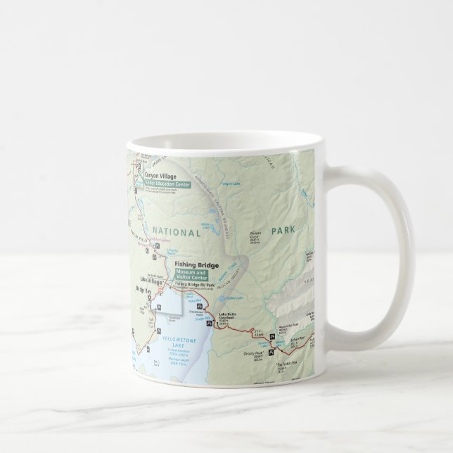 Tasse de carte de Yellowstone (Droite)