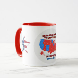 Tasse de carte des résultats électoraux 2016