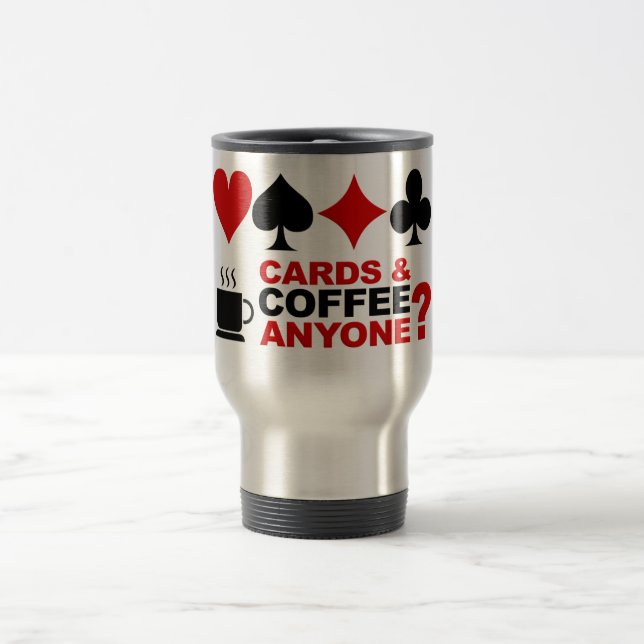 Tasse de cartes et de café (Centre)