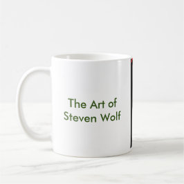 Tasse de Caterpillar 11oz, art de loup de Steven