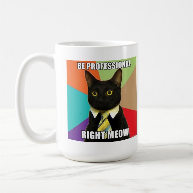 Tasse de chat d'affaires (Gauche)