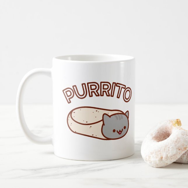 Tasse de chat de PURRITO - burrito de chat (Avec donut)