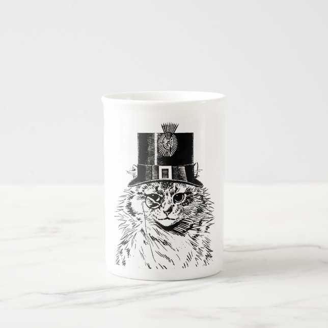 Tasse de chat de Steampunk, Kitty dans le (Devant)