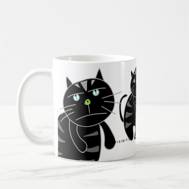 Tasse de chat noir (Gauche)