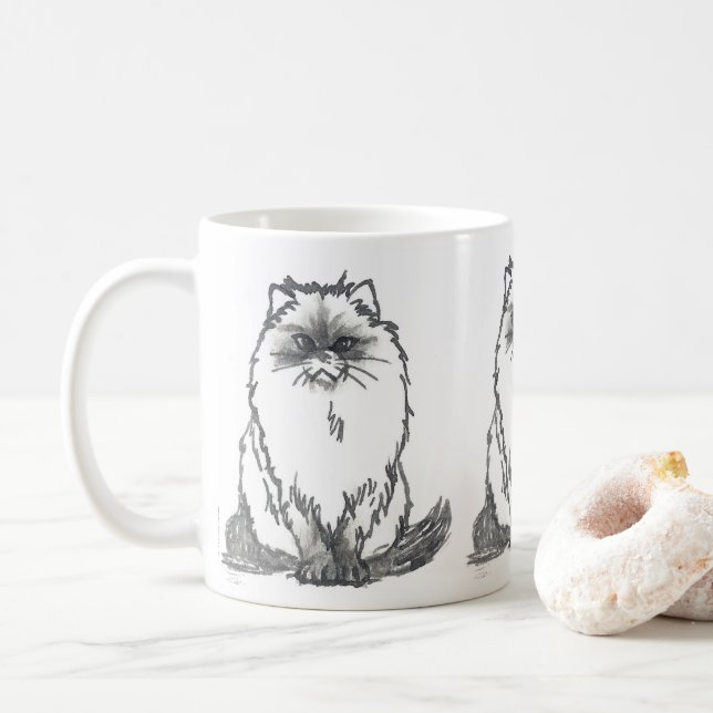 Tasse de chat persan par Nicole Janes (Avec donut)