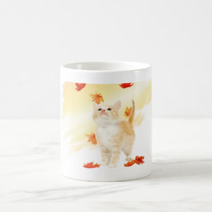 Tasse de chaton d'automne
