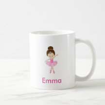 Tasse de cheveux de brun de couronne de ballerine