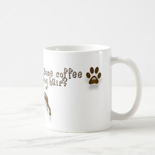 Tasse de cheveux de chien de café