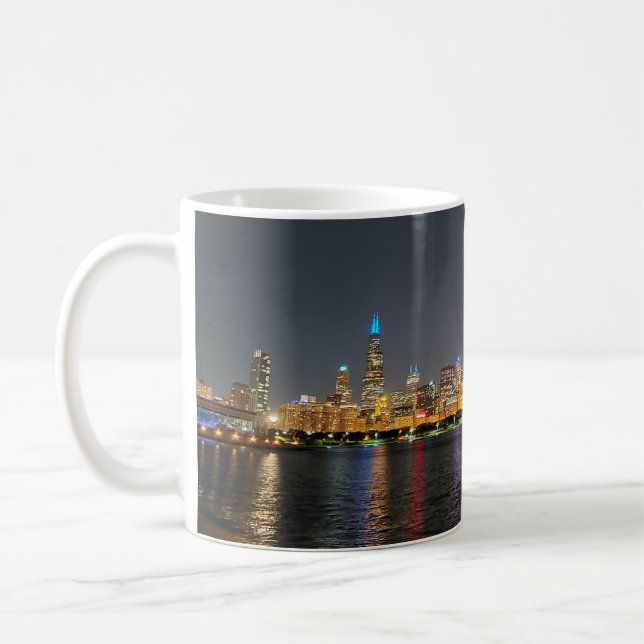 Tasse de Chicago Night Skyline (Gauche)