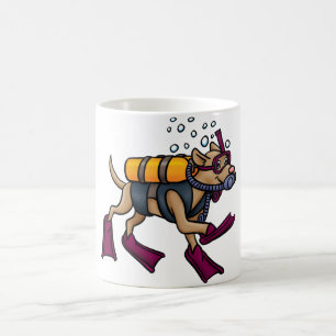Tasse de chien de plongée à l'air