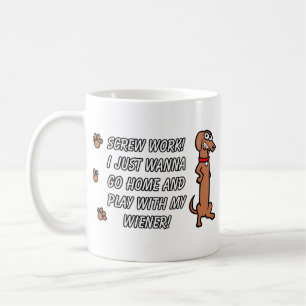 Tasse de chien de saucisse de travail de vis