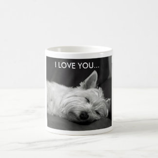 Tasse de chien de Westie - JE T'AIME…