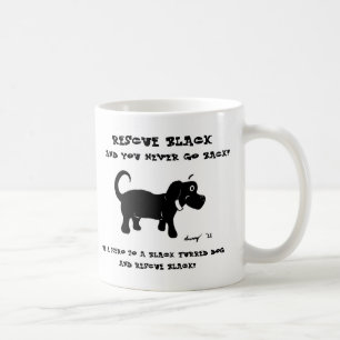 Tasse de chiens noirs de délivrance