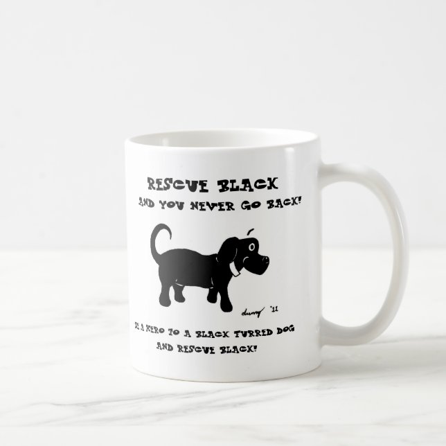 Tasse de chiens noirs de délivrance (Droite)