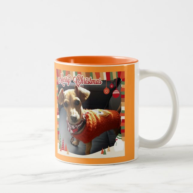 Tasse de Chiweenie de Joyeux Noël (Droit)