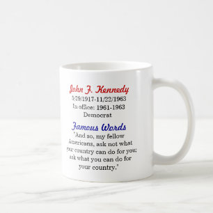 Tasse de citation de John F. Kennedy
