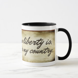 Tasse de citation de liberté de Ben Franklin
