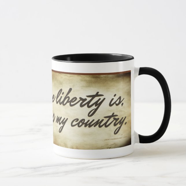 Tasse de citation de liberté de Ben Franklin (Droite)